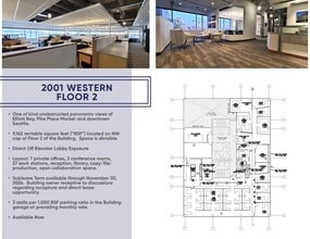 2001 Western Ave, Seattle, WA en alquiler Plano de la planta- Imagen 1 de 1