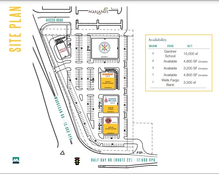 23255 Waukegan Rd, Bannockburn, IL en alquiler Plano del sitio- Imagen 1 de 2