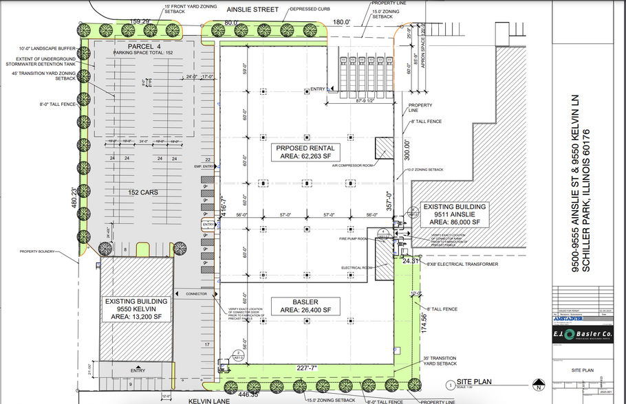 9545 Ainslie St, Schiller Park, IL en venta - Plano del sitio - Imagen 1 de 1