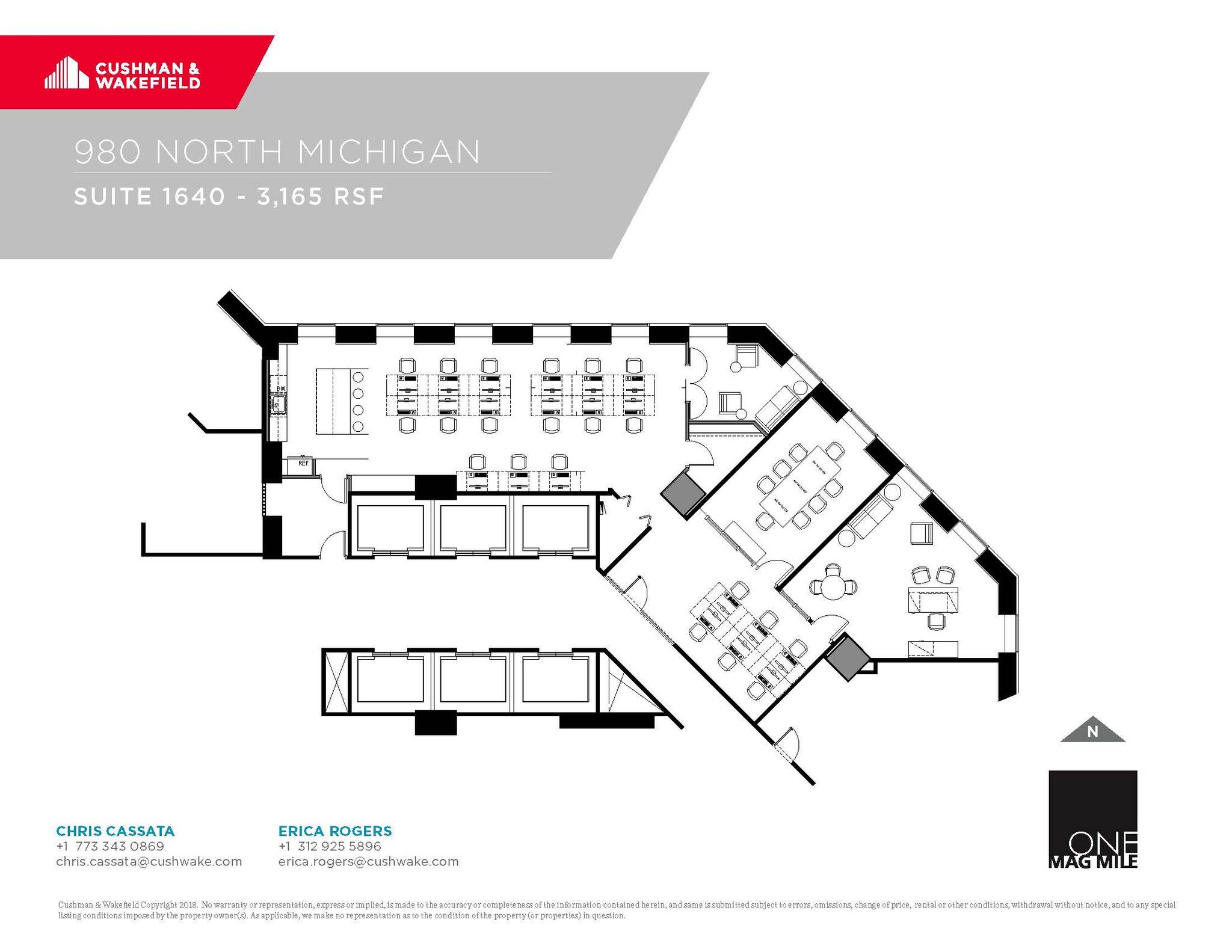 980 N Michigan Ave, Chicago, IL en alquiler Plano de la planta- Imagen 1 de 1