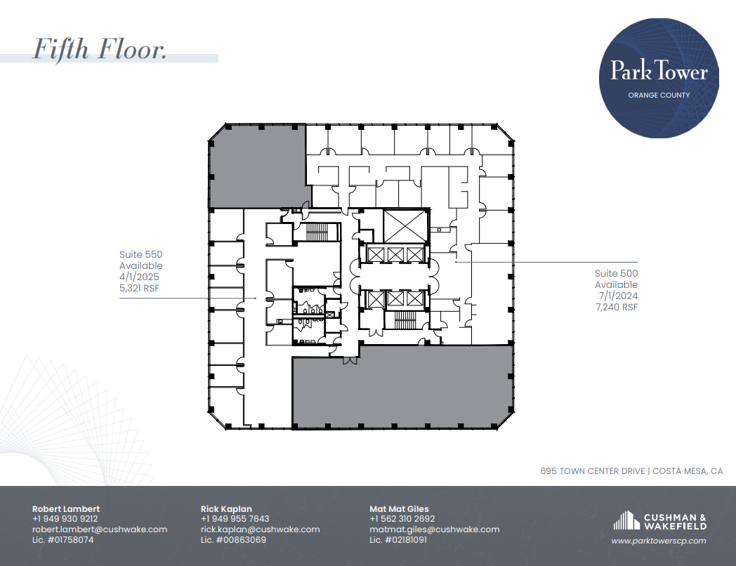 650 Town Center Dr, Costa Mesa, CA en alquiler Plano de la planta- Imagen 1 de 2