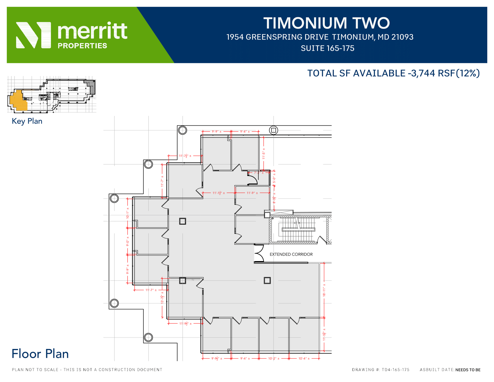 1966 Greenspring Dr, Timonium, MD en alquiler Plano de la planta- Imagen 1 de 1