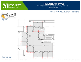 1966 Greenspring Dr, Timonium, MD en alquiler Plano de la planta- Imagen 1 de 1