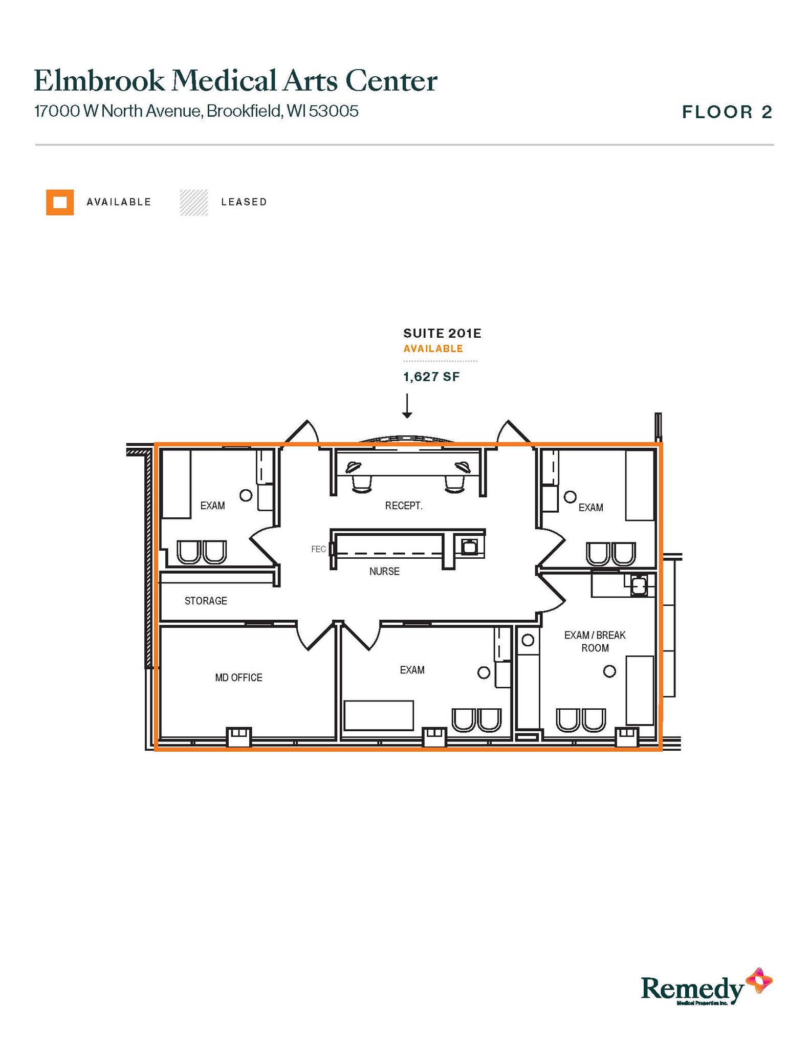 17000 W North Ave, Brookfield, WI en alquiler Plano de la planta- Imagen 1 de 1