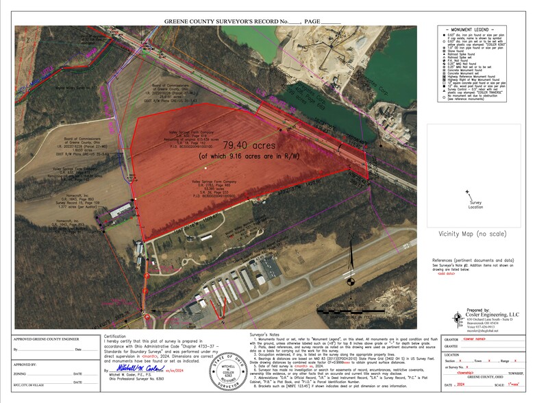 79.4 acres N. Valley Road Rd, Xenia, OH en venta - Vista aérea - Imagen 1 de 5