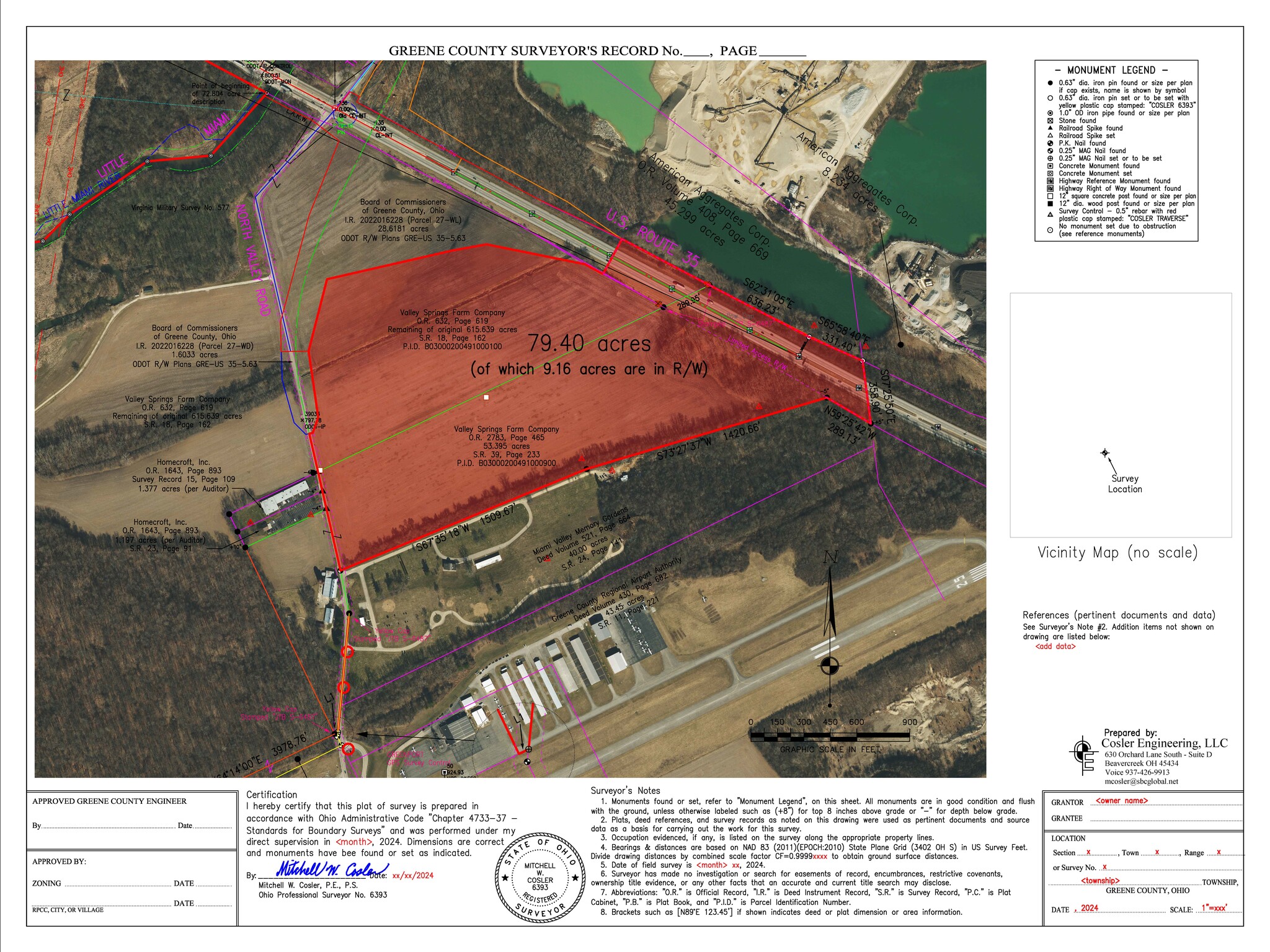 79.4 acres N. Valley Road Rd, Xenia, OH en venta Vista aérea- Imagen 1 de 6