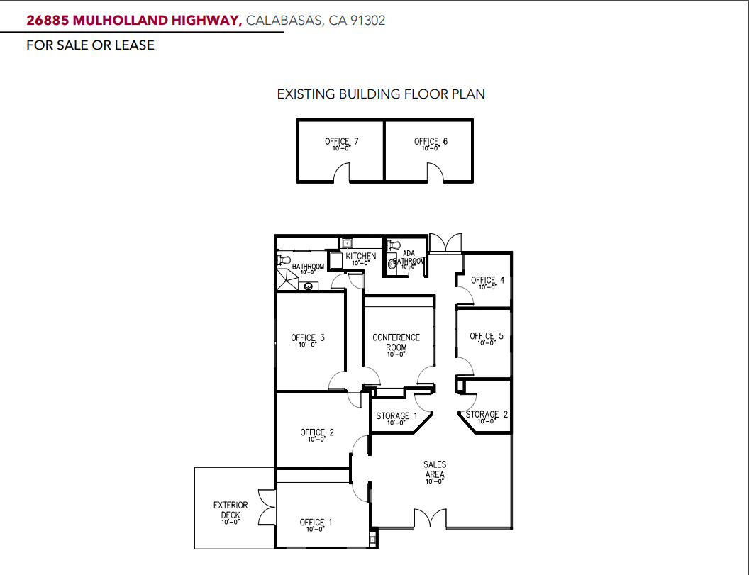 26885 Mulholland Hwy, Calabasas, CA en venta Plano de la planta- Imagen 1 de 1