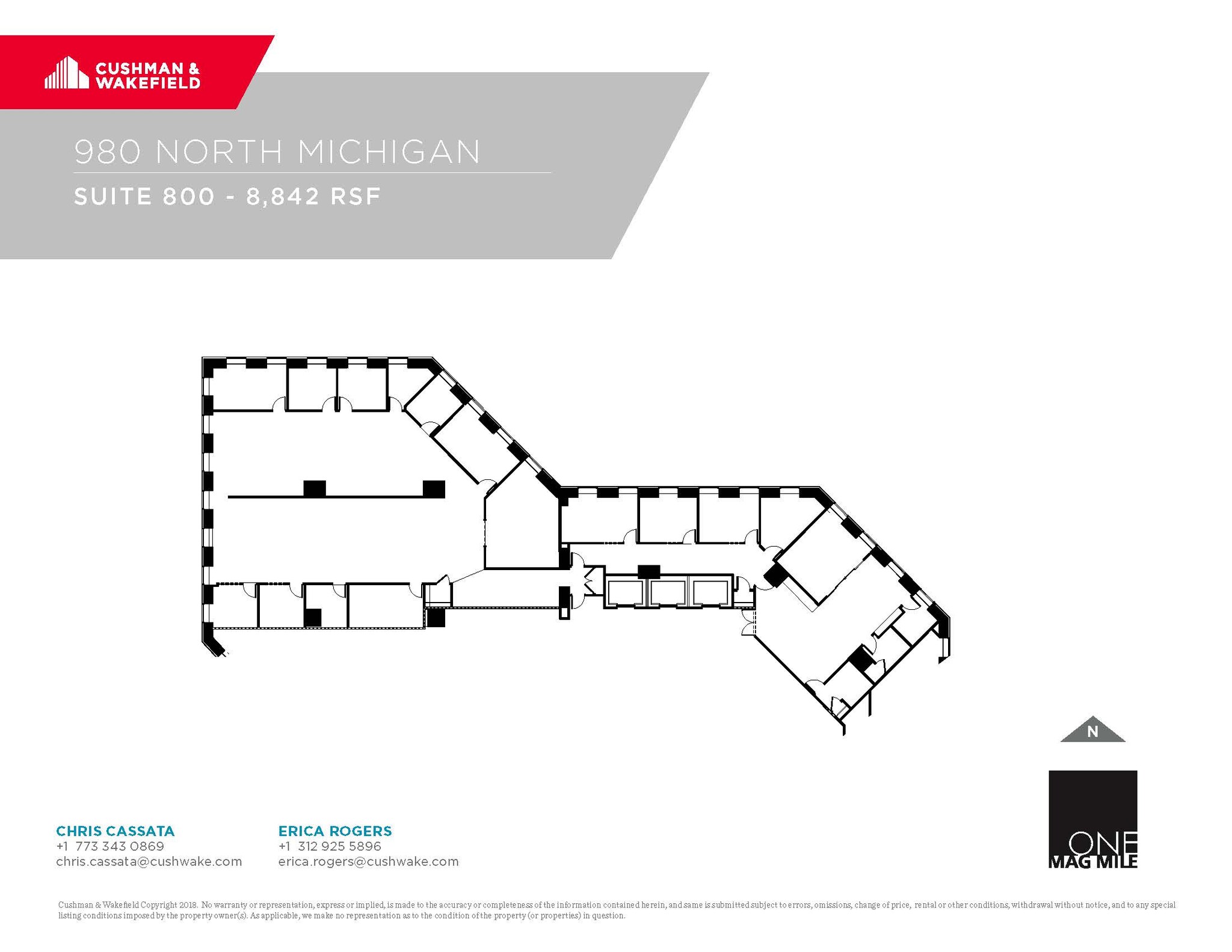 980 N Michigan Ave, Chicago, IL en alquiler Plano de la planta- Imagen 1 de 1