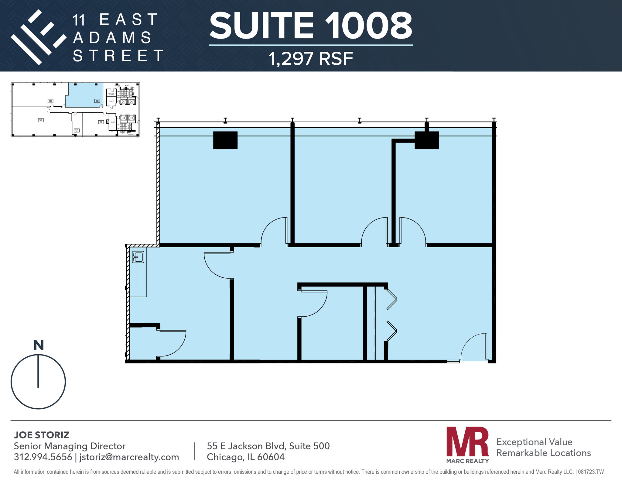 11 E Adams St, Chicago, IL en alquiler Plano de la planta- Imagen 1 de 6