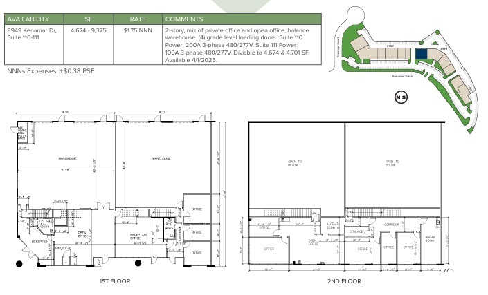 8949 Kenamar Dr, San Diego, CA en alquiler Plano de la planta- Imagen 1 de 1