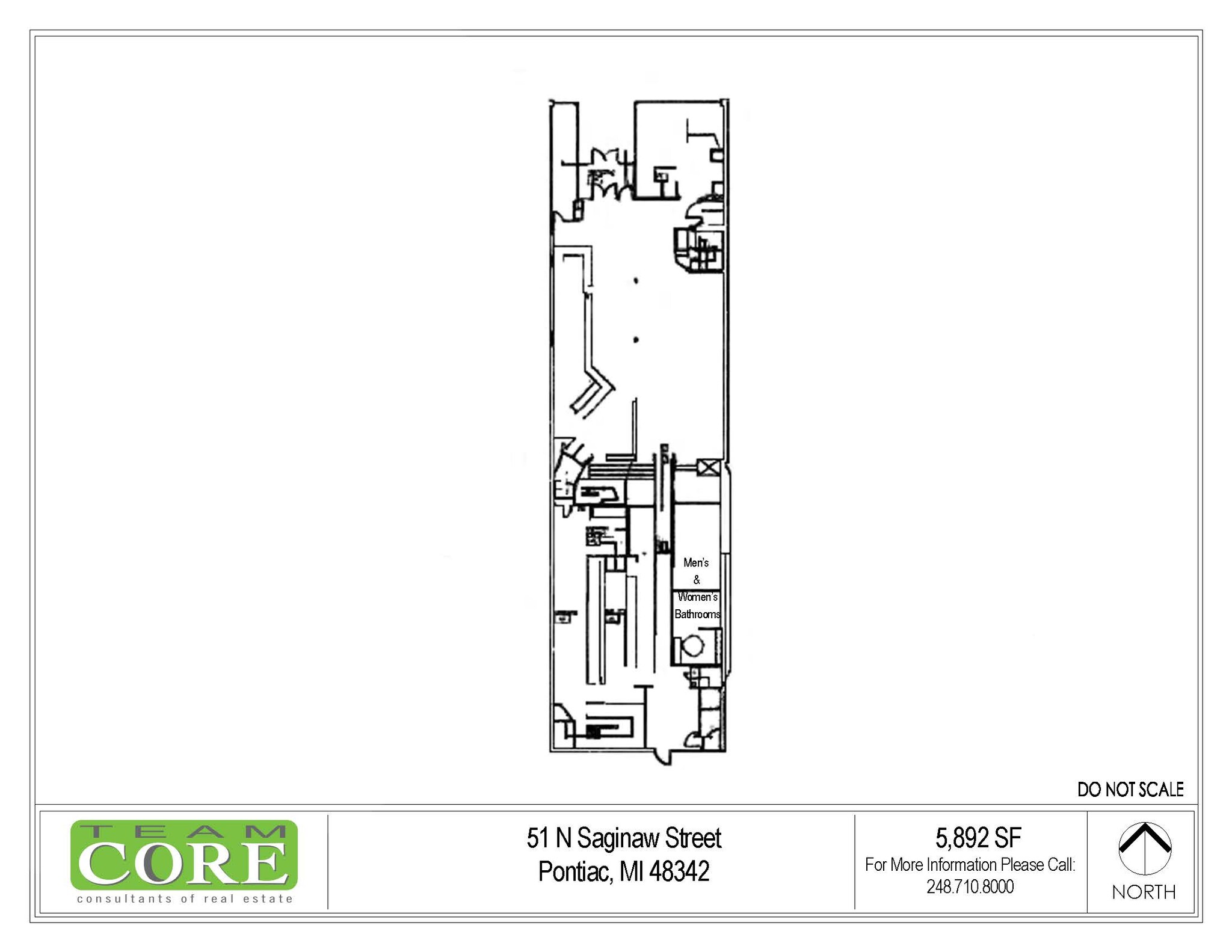 51 N Saginaw St, Pontiac, MI en venta Plano de la planta- Imagen 1 de 14