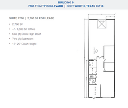 2501-2519 Gravel Dr, Fort Worth, TX en alquiler Plano de la planta- Imagen 1 de 1