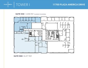 11700 Plaza America Dr, Reston, VA en alquiler Plano de la planta- Imagen 1 de 1