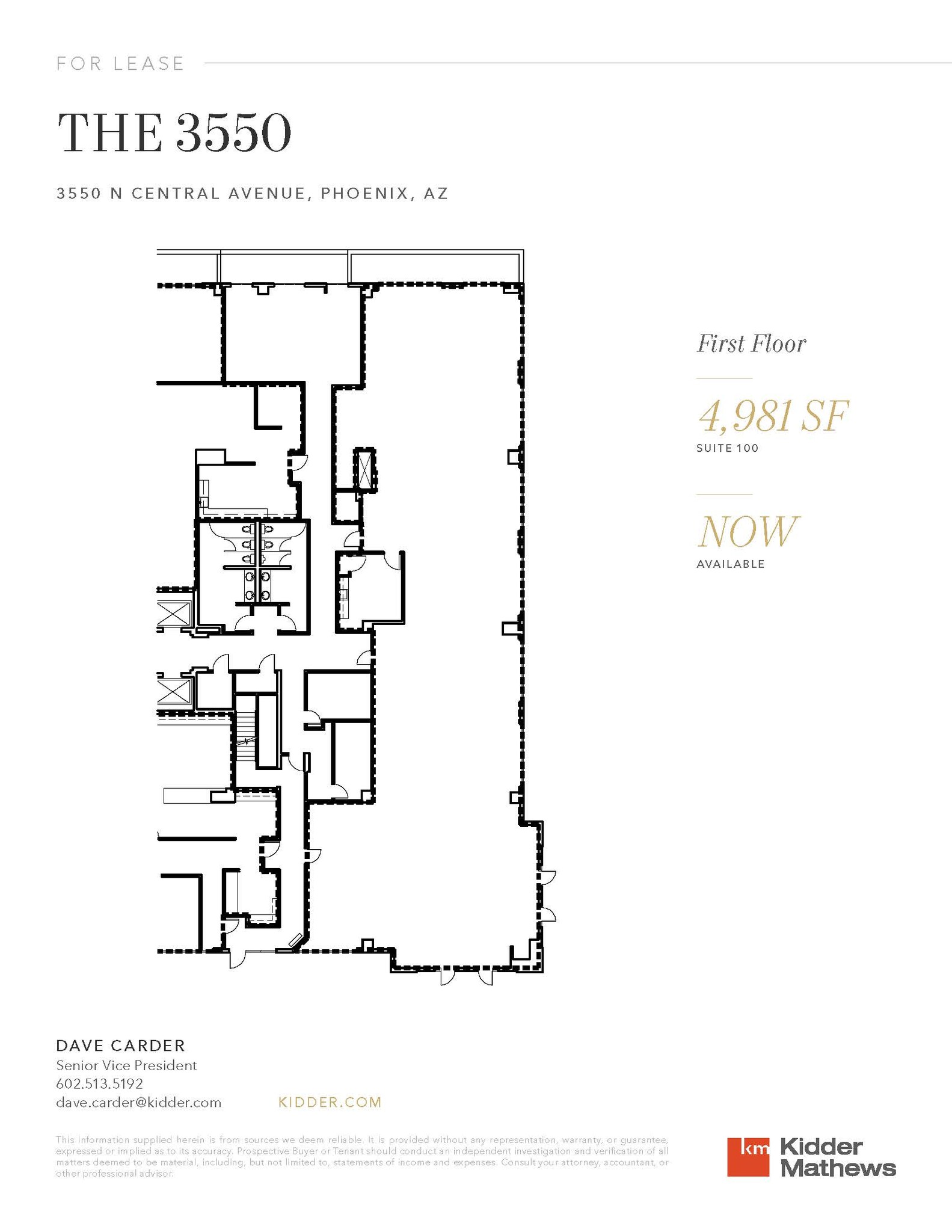 3550 N Central Ave, Phoenix, AZ en alquiler Plano de la planta- Imagen 1 de 1