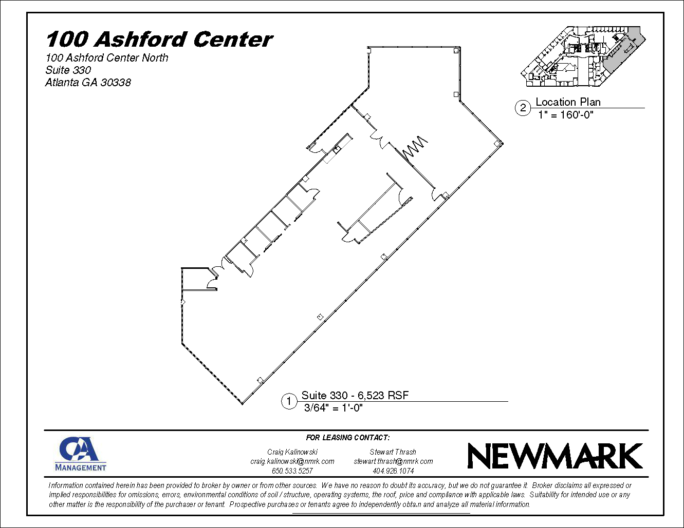 100 Ashford Ctr N, Atlanta, GA en alquiler Plano de la planta- Imagen 1 de 1