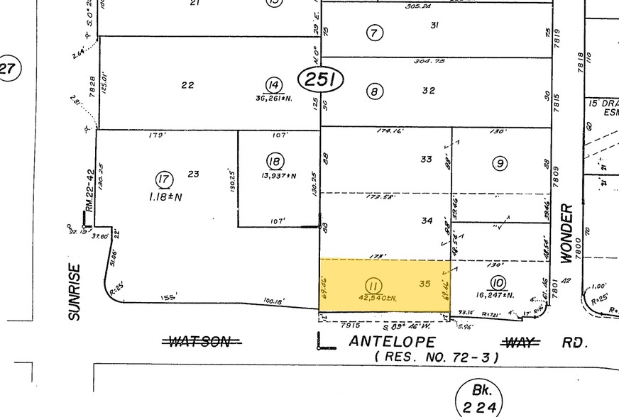 7915 Antelope Rd, Citrus Heights, CA en venta - Plano de solar - Imagen 2 de 3