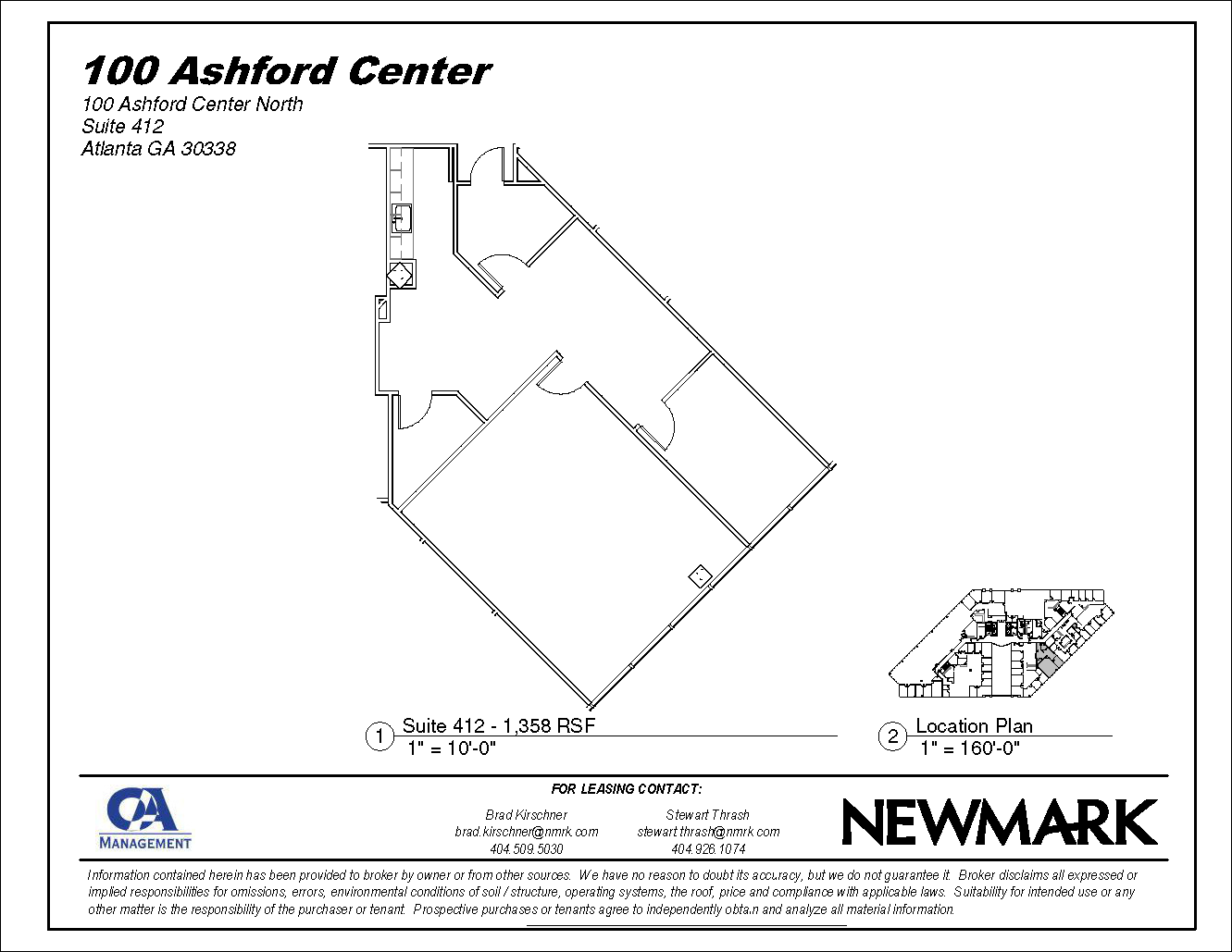 100 Ashford Ctr N, Atlanta, GA en alquiler Plano de la planta- Imagen 1 de 1