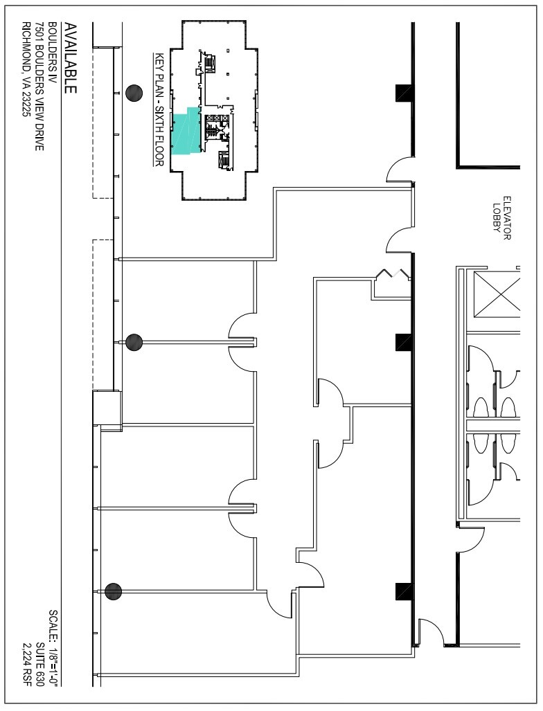 7501 Boulder View Dr, North Chesterfield, VA en alquiler Plano de la planta- Imagen 1 de 6