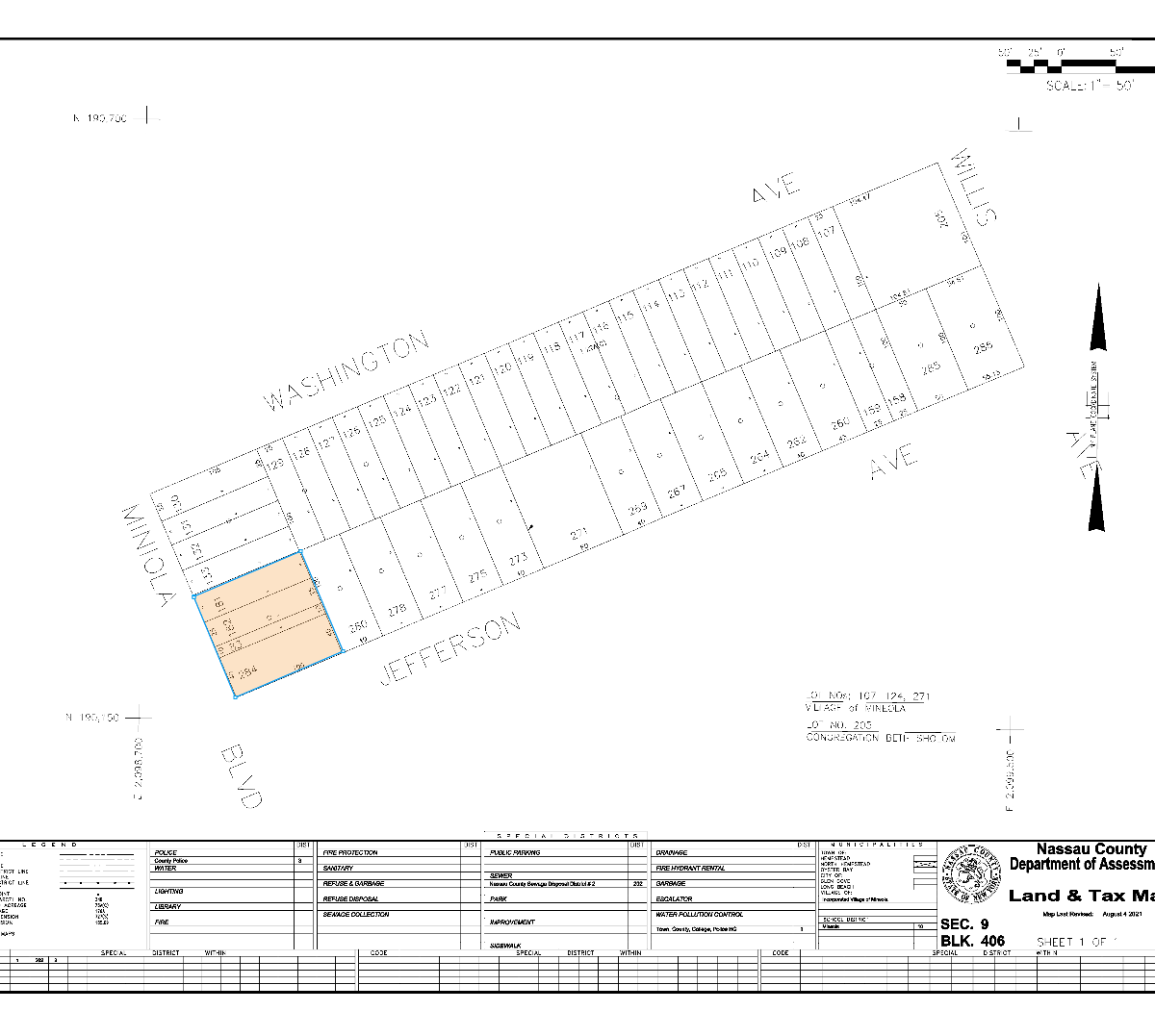 246 Mineola Blvd, Mineola, NY en alquiler Plano de solar- Imagen 1 de 2