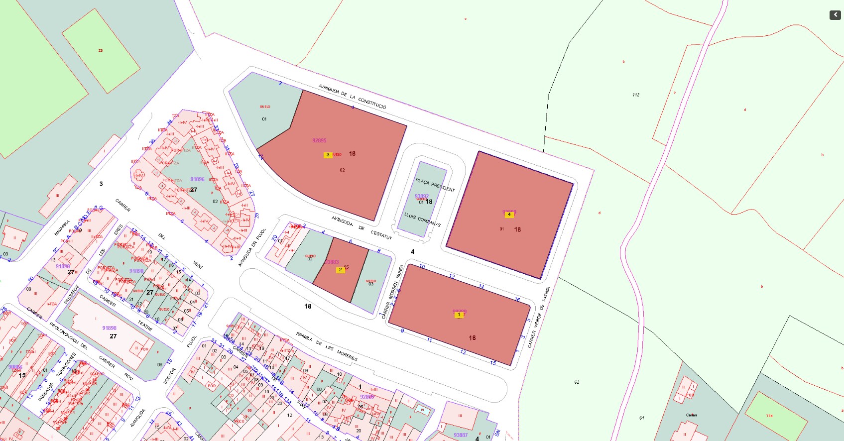 8 Avinguda de la Constitució, Creixell, Tarragona en venta Plano de solar- Imagen 1 de 3