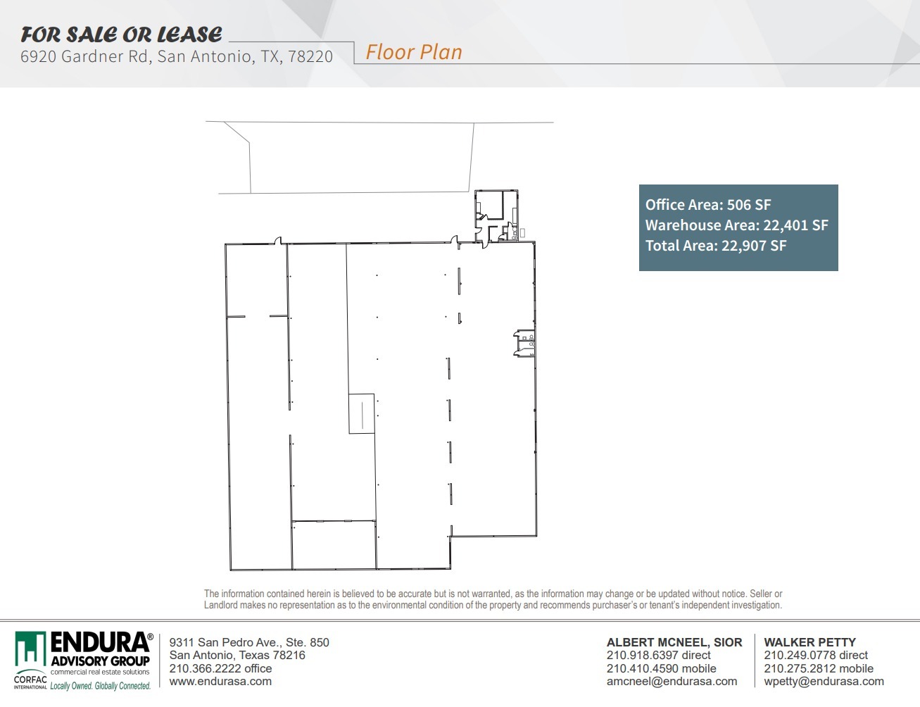 6920 Gardner Rd, San Antonio, TX en alquiler Plano de la planta- Imagen 1 de 1