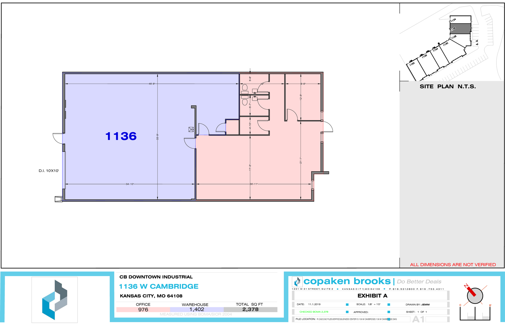 1134-1150 W Cambridge Circle Dr, Kansas City, KS en alquiler Plano de la planta- Imagen 1 de 1