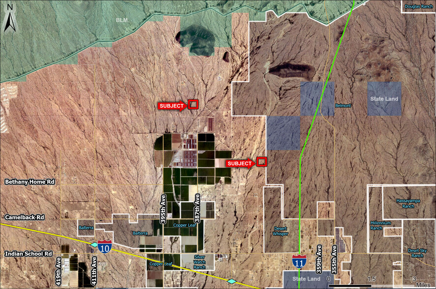 Approx. 387th Ave & Northern and Approx. 373rd Ave, Tonopah, AZ en venta - Vista aérea - Imagen 2 de 5