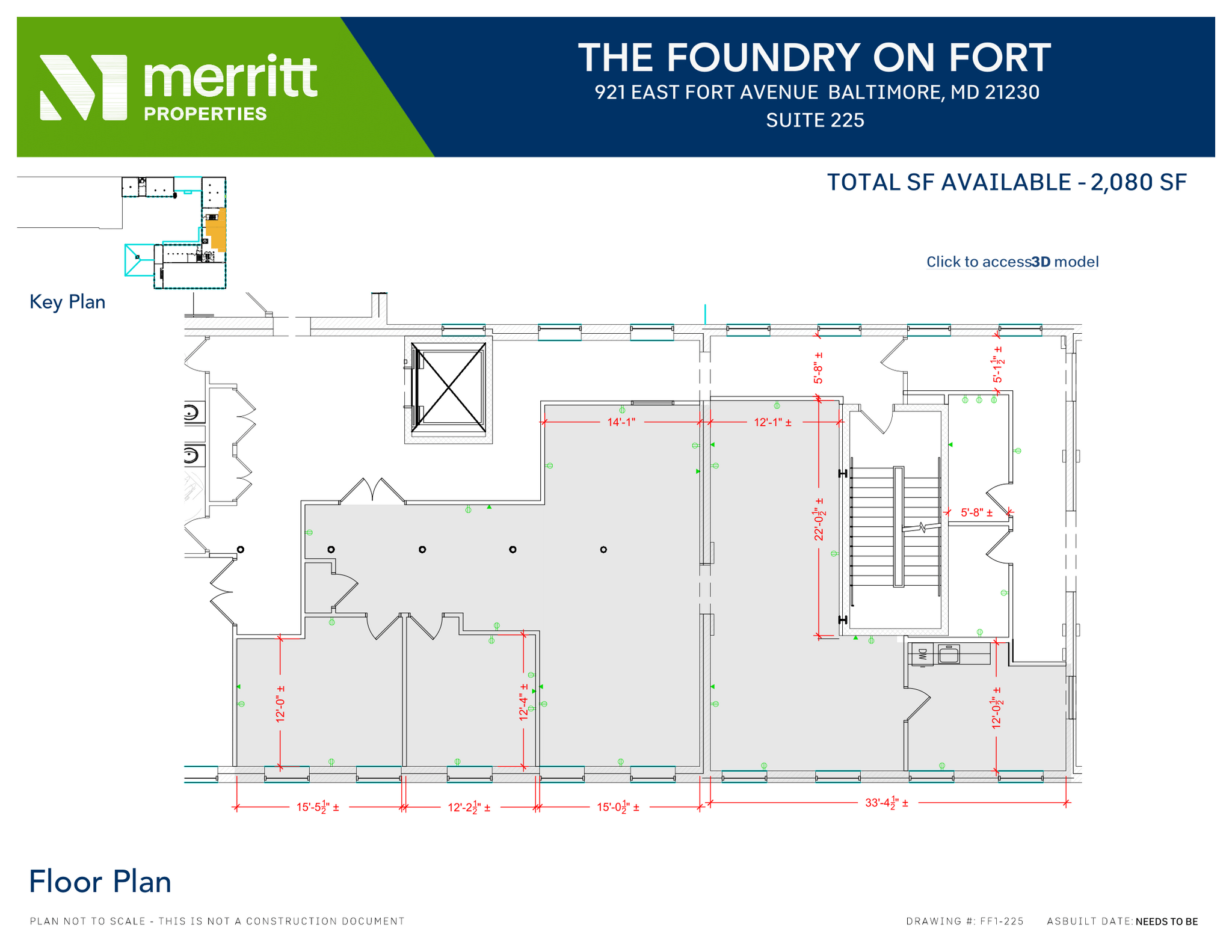 921 E Fort Ave, Baltimore, MD en alquiler Plano de la planta- Imagen 1 de 1