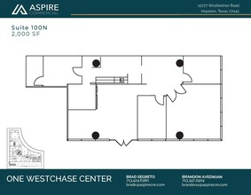 10777 Westheimer Rd, Houston, TX en alquiler Plano de la planta- Imagen 1 de 1