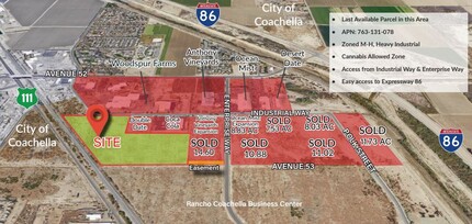 Industrial Way & Enterprise Way, Coachella, CA - VISTA AÉREA  vista de mapa