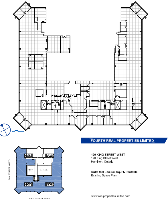 100, 110, and 120 King St W, Hamilton, ON en alquiler Plano de la planta- Imagen 1 de 1