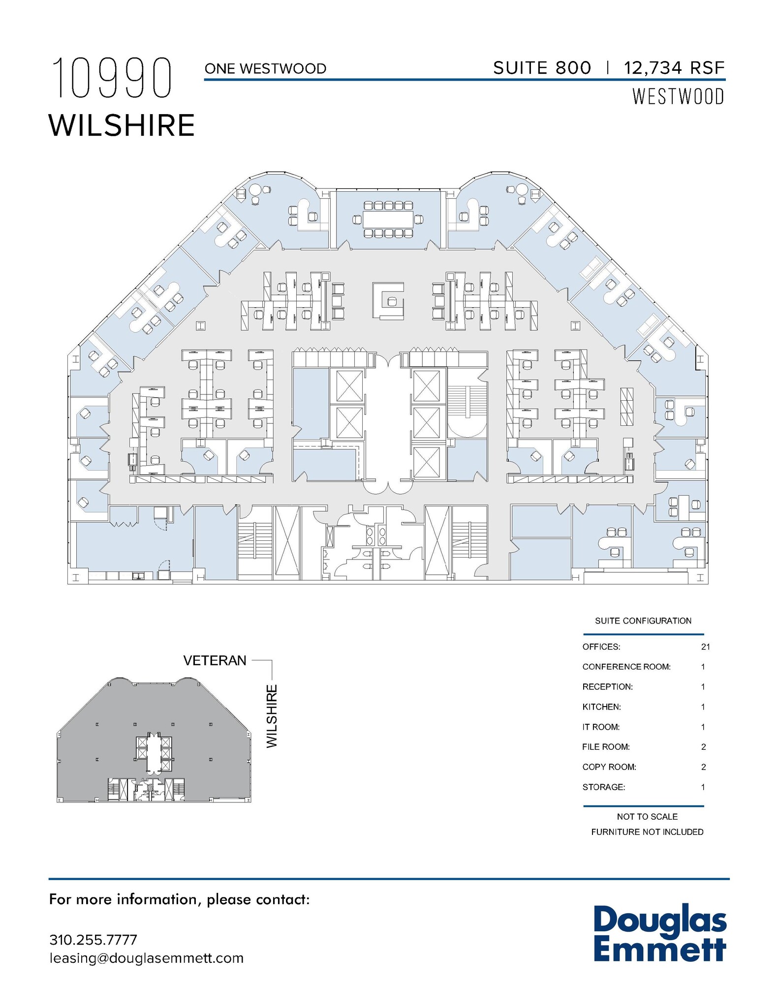 10990 Wilshire Blvd, Los Angeles, CA en alquiler Plano de la planta- Imagen 1 de 1