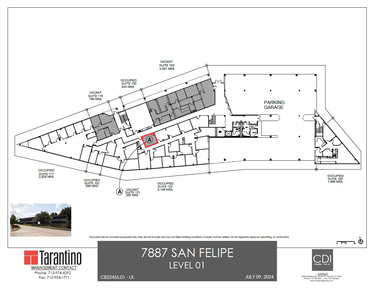 7887 San Felipe St, Houston, TX en alquiler Plano de la planta- Imagen 1 de 1