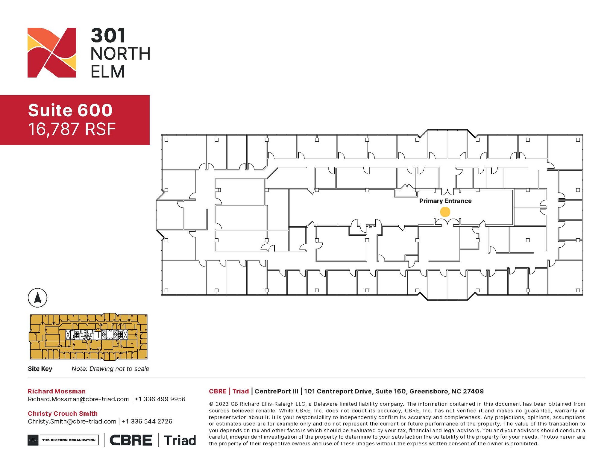 301 N Elm St, Greensboro, NC en alquiler Plano de la planta- Imagen 1 de 1