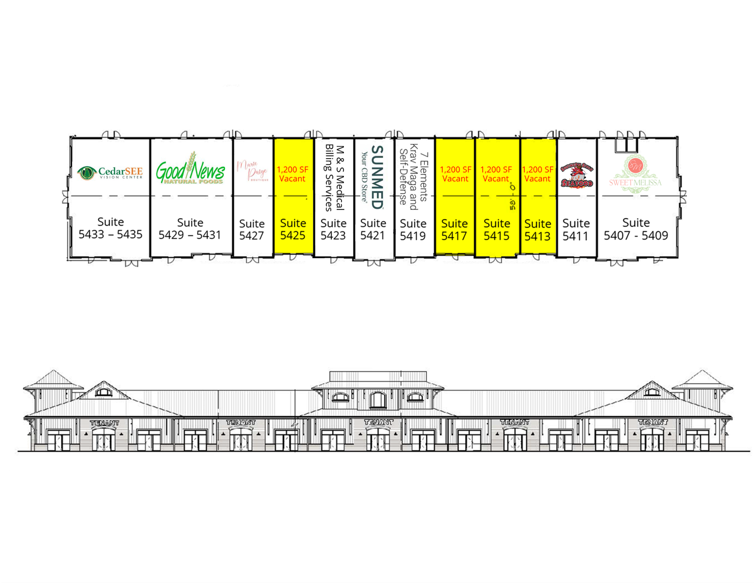 5407-5435 Peterson Rd, Middletown, DE en alquiler Plano de la planta- Imagen 1 de 1