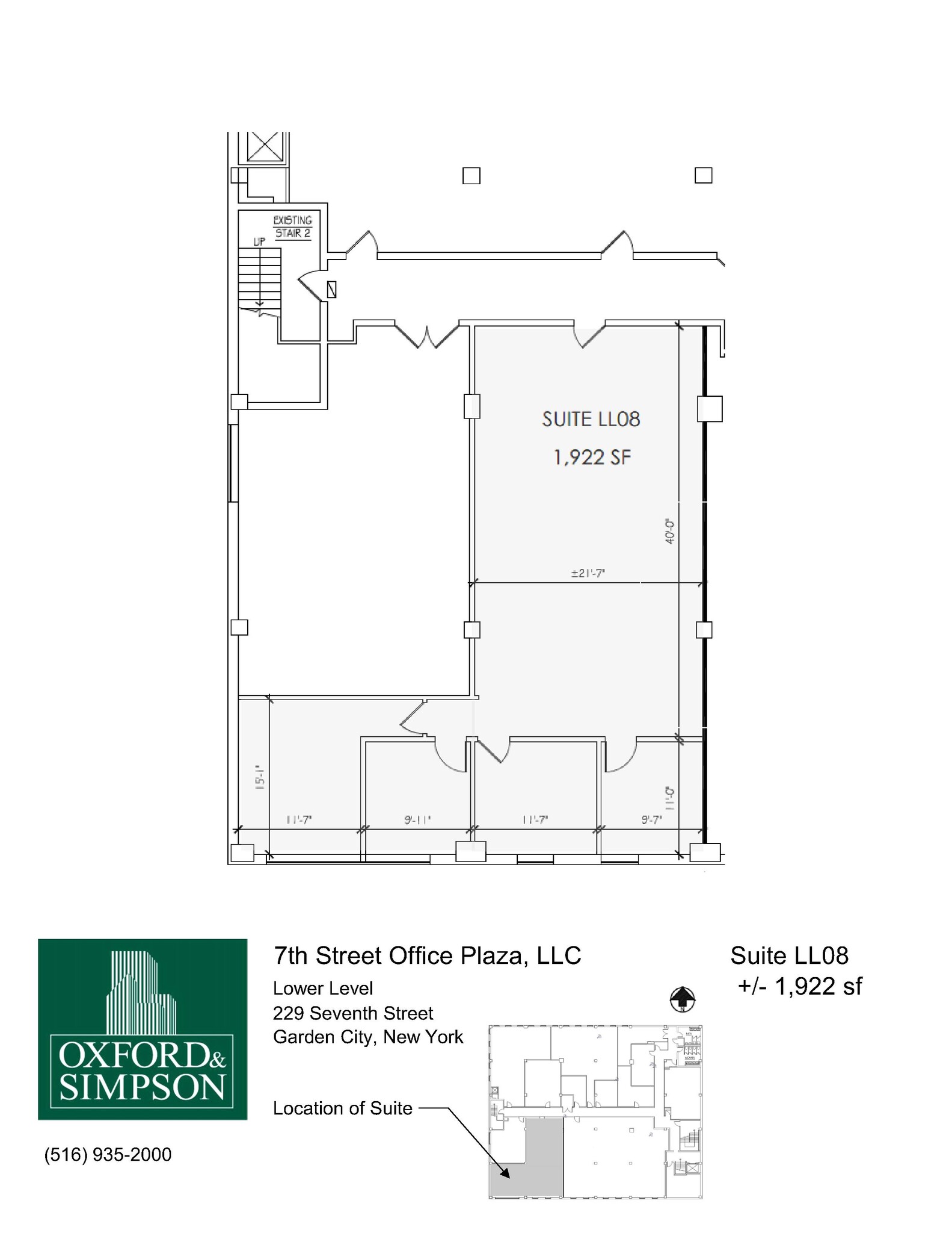 229 7th St, Garden City, NY en alquiler Plano de la planta- Imagen 1 de 1