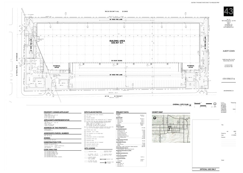 North East Corner 6th Street & Sterling Avenue, San Bernardino, CA en alquiler - Plano del sitio - Imagen 2 de 2