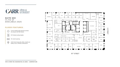 1875 K St NW, Washington, DC en alquiler Plano de la planta- Imagen 2 de 2