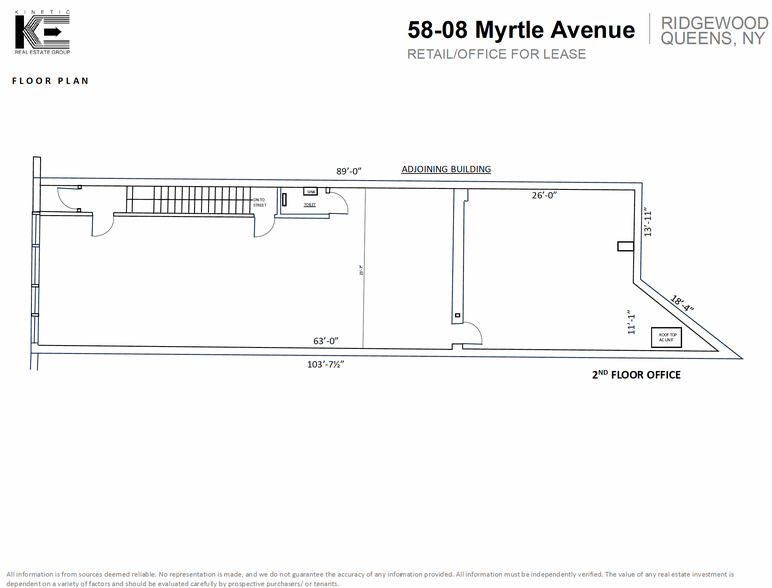 58-08 Myrtle Ave, Flushing, NY en alquiler - Plano de la planta - Imagen 3 de 3