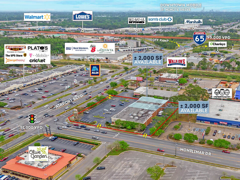 3691 Airport Blvd, Mobile, AL en alquiler - Foto del edificio - Imagen 3 de 4