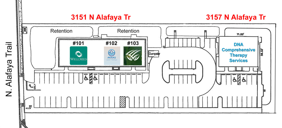 3151 and 3157 N Alafaya Trl cartera de 2 inmuebles en venta en LoopNet.es - Plano del sitio - Imagen 2 de 9