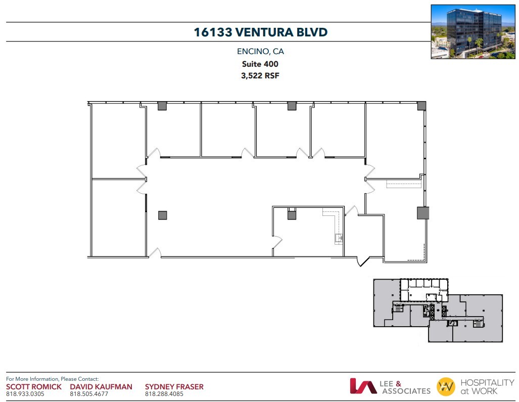 16133 Ventura Blvd, Encino, CA en alquiler Plano de la planta- Imagen 1 de 1