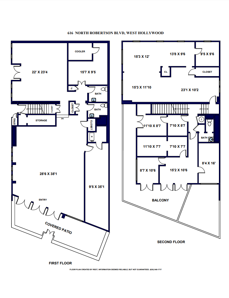 616 N Robertson Blvd, West Hollywood, CA en venta Plano de la planta- Imagen 1 de 1