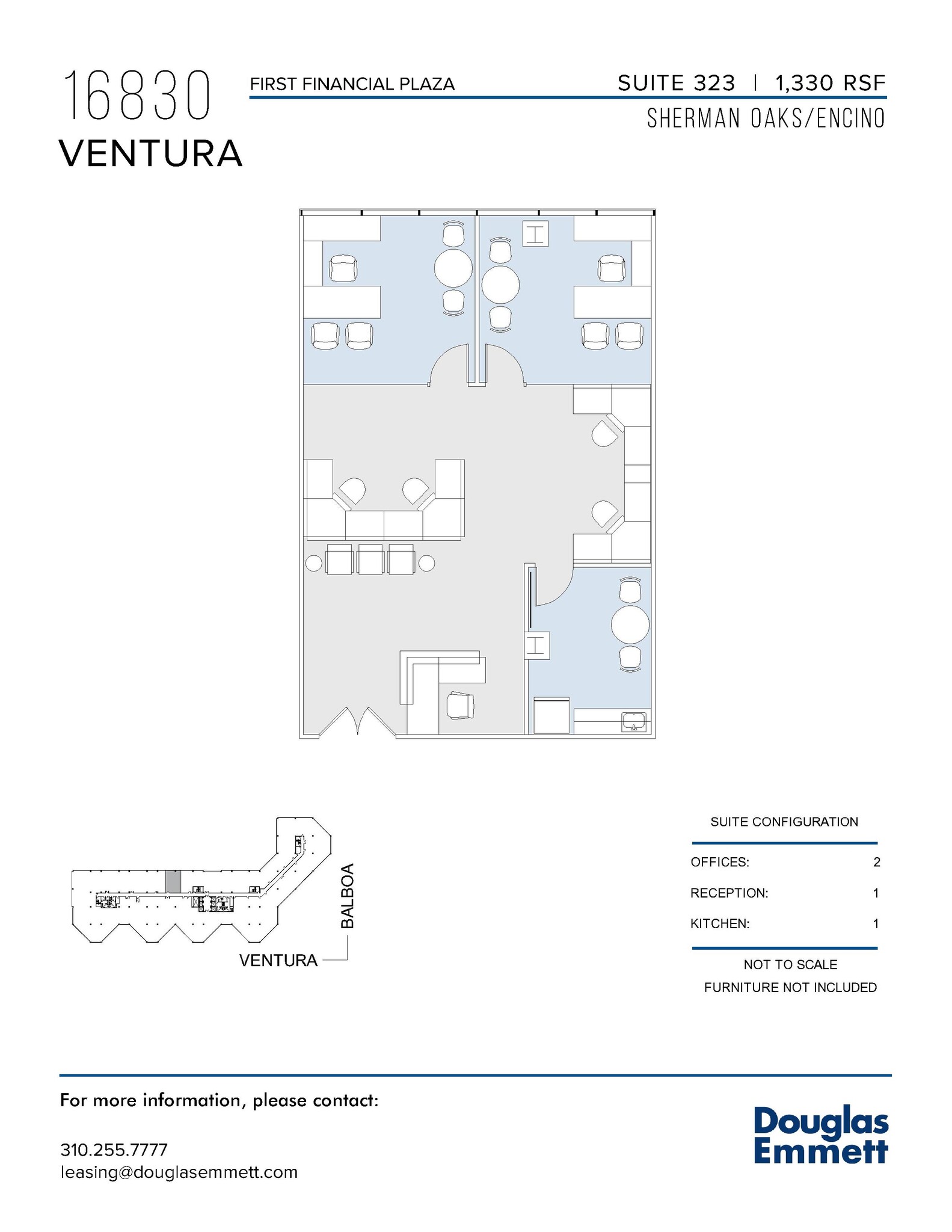 16830 Ventura Blvd, Encino, CA en alquiler Plano de la planta- Imagen 1 de 1