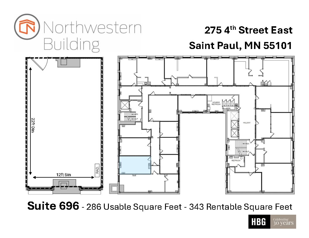 275 4th St E, Saint Paul, MN en alquiler Plano de la planta- Imagen 1 de 4