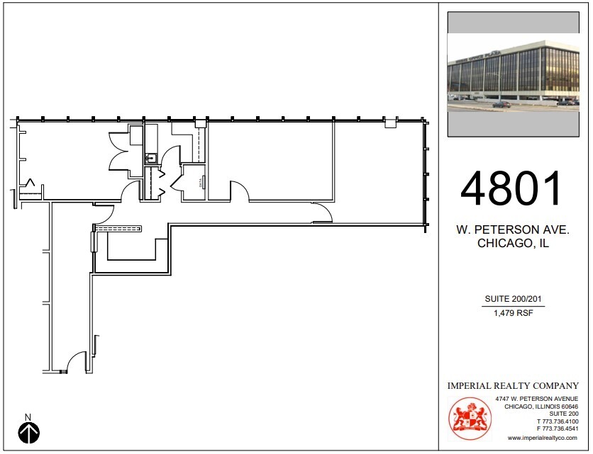 4801 W Peterson Ave, Chicago, IL en alquiler Plano de la planta- Imagen 1 de 4