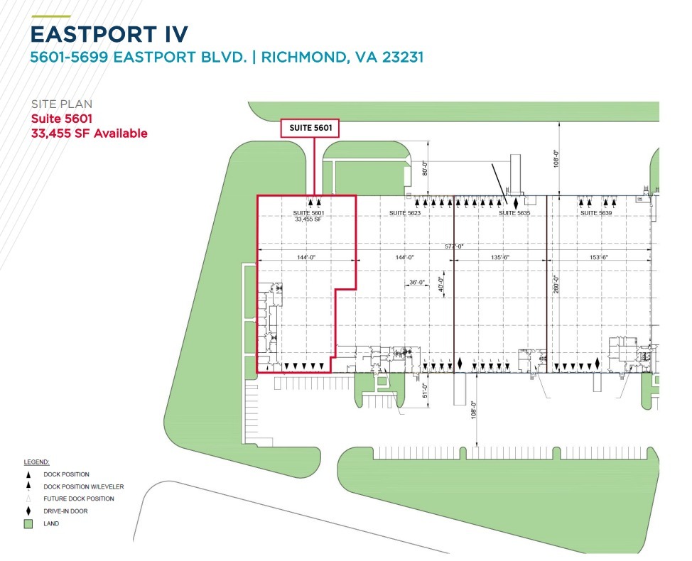 5600-5626 Eastport Blvd, Richmond, VA en alquiler Plano de la planta- Imagen 1 de 1