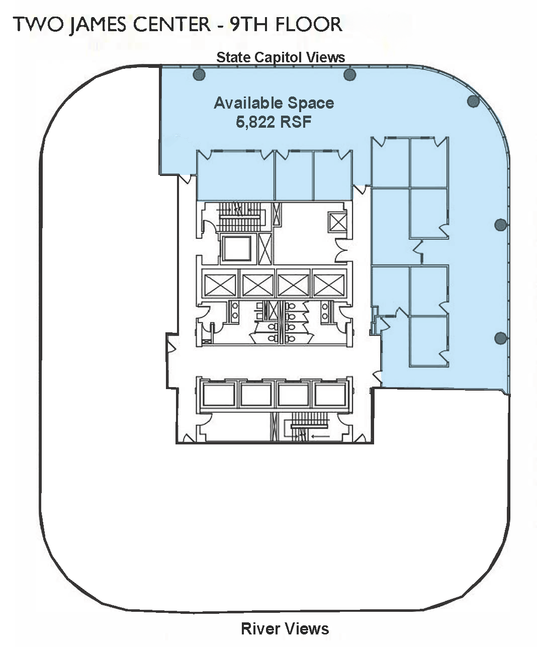 901 E Cary St, Richmond, VA en alquiler Plano de la planta- Imagen 1 de 8