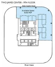 901 E Cary St, Richmond, VA en alquiler Plano de la planta- Imagen 1 de 8