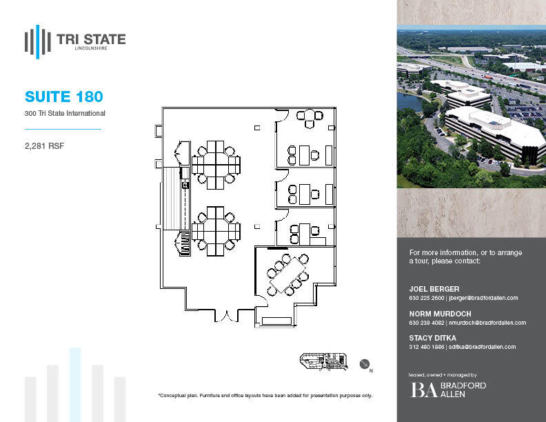 300 Tri State International, Lincolnshire, IL en alquiler Plano de la planta- Imagen 1 de 12